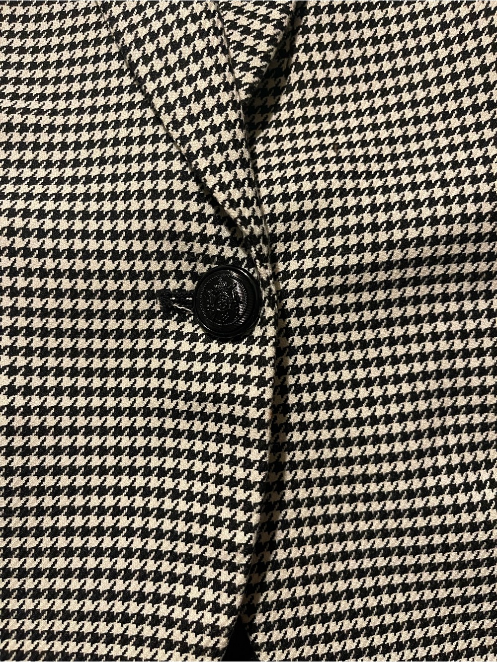 White House Black Market Black & White Houndstooth Blazer Size 12 - Picture 5 of 8